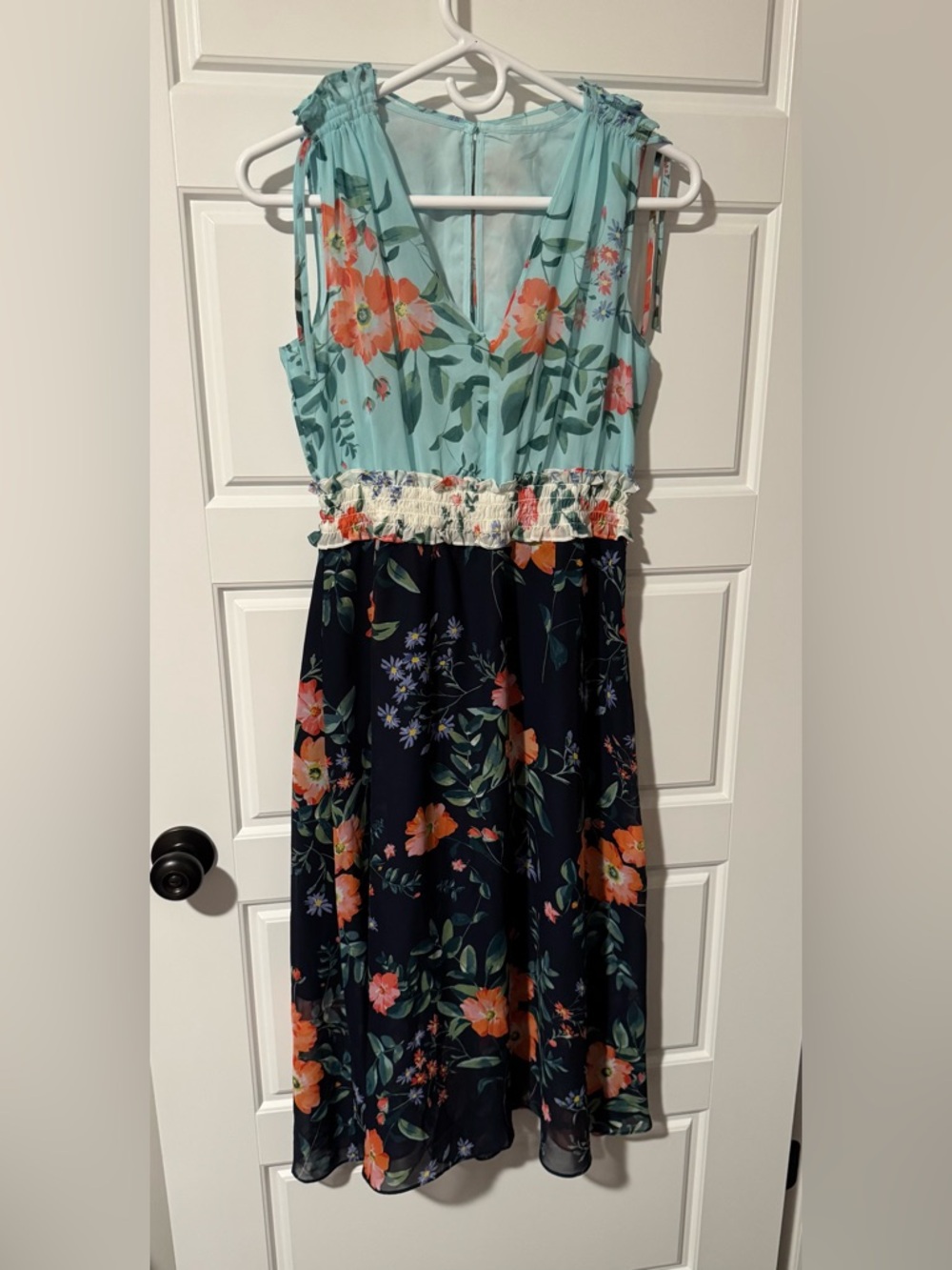Vince Camuto Mixed Floral Midi Dress Size 4